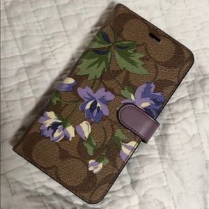 Coach iPhone XR folio case NWOT